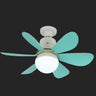 Modern White Shade 5 Blades Ceiling Fan with Light Image - 9