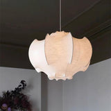 Modern White Silk Lantern Pendant Light Chandelier Image - 4