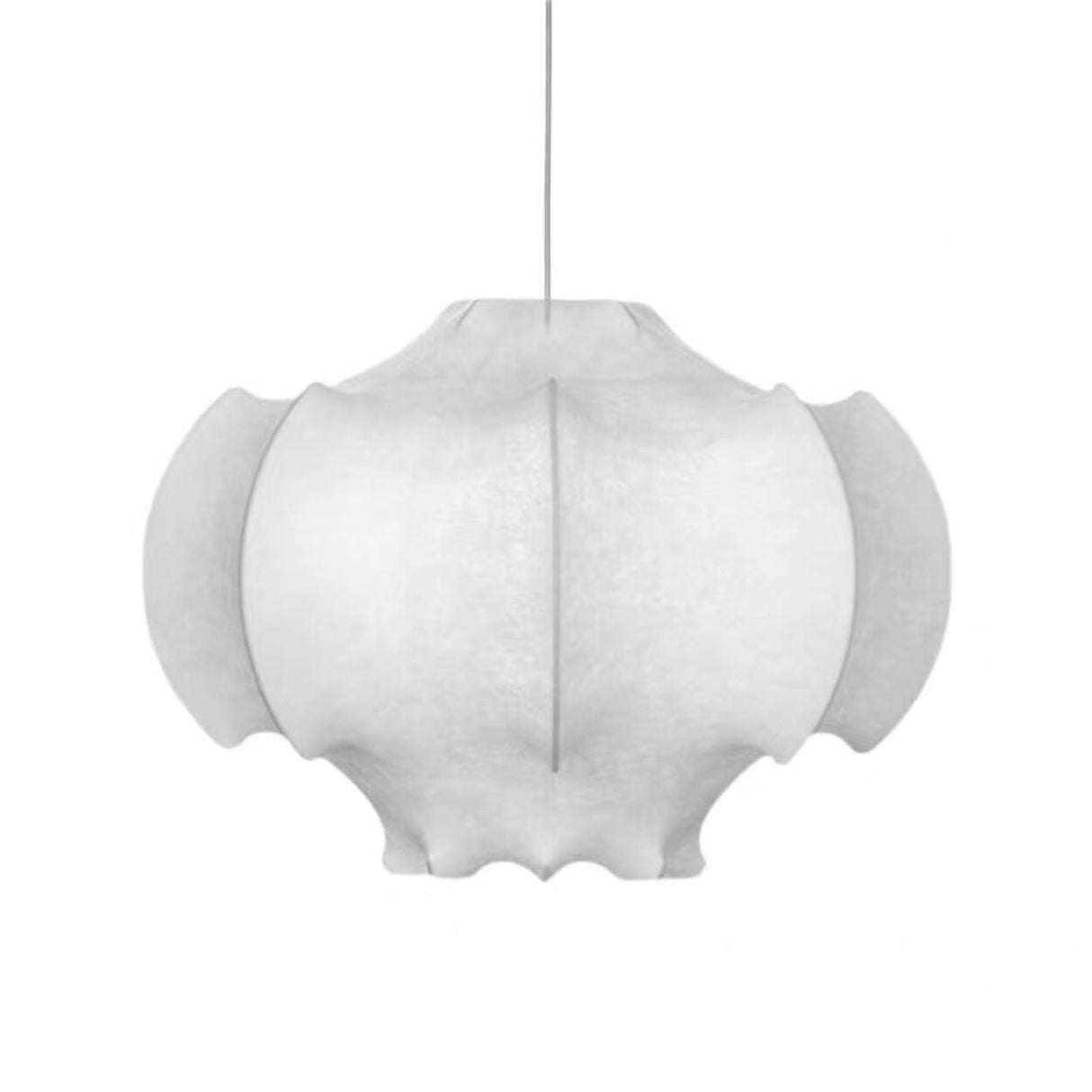 Modern White Silk Lantern Pendant Light Chandelier Image - 5