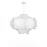 Modern White Silk Lantern Pendant Light Chandelier Image - 6