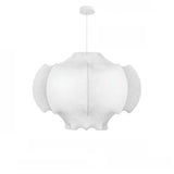 Modern White Silk Lantern Pendant Light Chandelier Image - 7