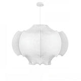 Modern White Silk Lantern Pendant Light Chandelier Image - 8