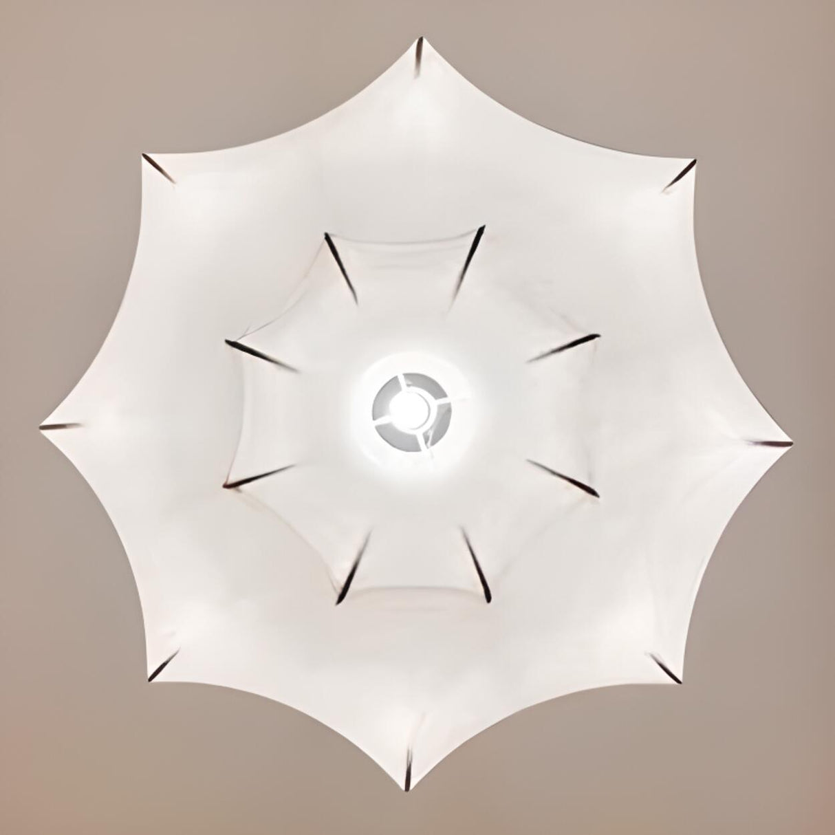 Modern White Silk Lantern Pendant Light Chandelier Image - 9