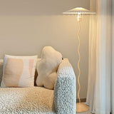 Modern White Simple Standing Wavy Floor Lamp Image - 1