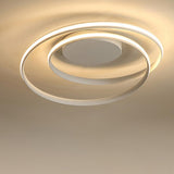 Modern White Spiral  LED Flush Mount Ceiling Light Image - 1