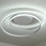 Modern White Spiral  LED Flush Mount Ceiling Light Image - 11