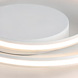 Modern White Spiral  LED Flush Mount Ceiling Light Image - 13