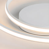 Modern White Spiral  LED Flush Mount Ceiling Light Image - 14