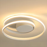 Modern White Spiral  LED Flush Mount Ceiling Light Image - 3