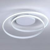 Modern White Spiral  LED Flush Mount Ceiling Light Image - 5