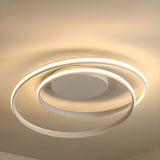 Modern White Spiral  LED Flush Mount Ceiling Light Image - 9