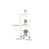 Modern White Square Polymer Indoor Sliding Plant Stand Image - 23