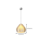 Modern White Swirl Dome Angular Glass Pendant Light Image - 17