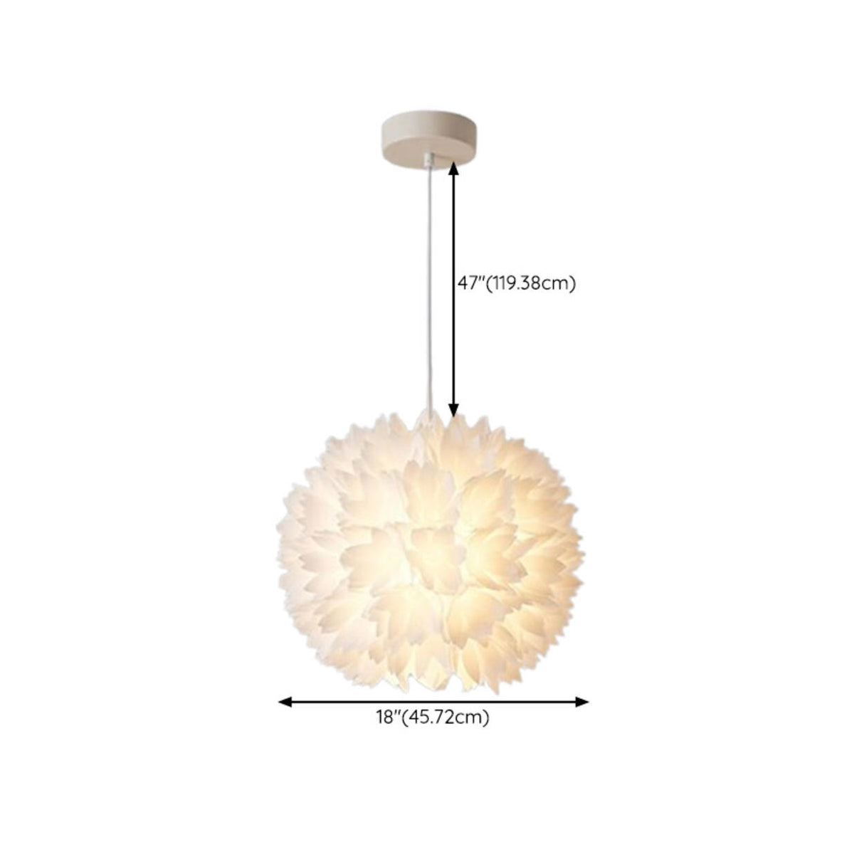 Modern White Swirl Drum Pendant Light Adjustable Height Image - 22