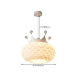 Modern White Swirl Drum Pendant Light Adjustable Height Image - 25