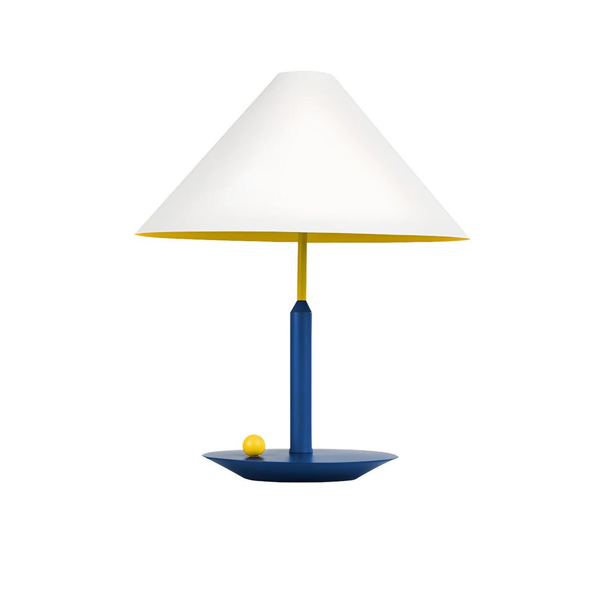 Modern White Tapered Fabric Shade Bedroom Table Lamp Image - 5