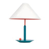 Modern White Tapered Fabric Shade Bedroom Table Lamp Image - 6