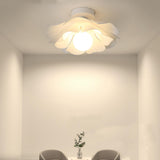 Modern White Tier-Shaped Semi-Flush Mount Ceiling Light  Image - 1