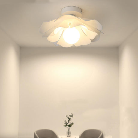 Modern White Tier-Shaped Semi-Flush Mount Ceiling Light  Image - 1