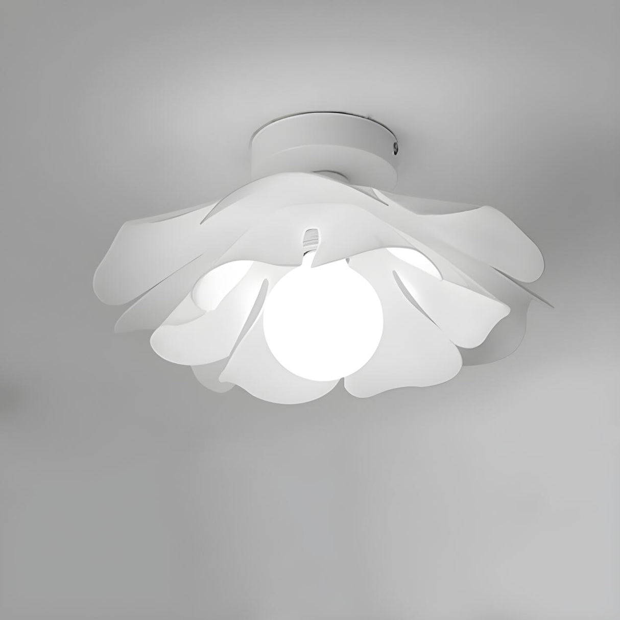 Modern White Tier-Shaped Semi-Flush Mount Ceiling Light  Image - 10