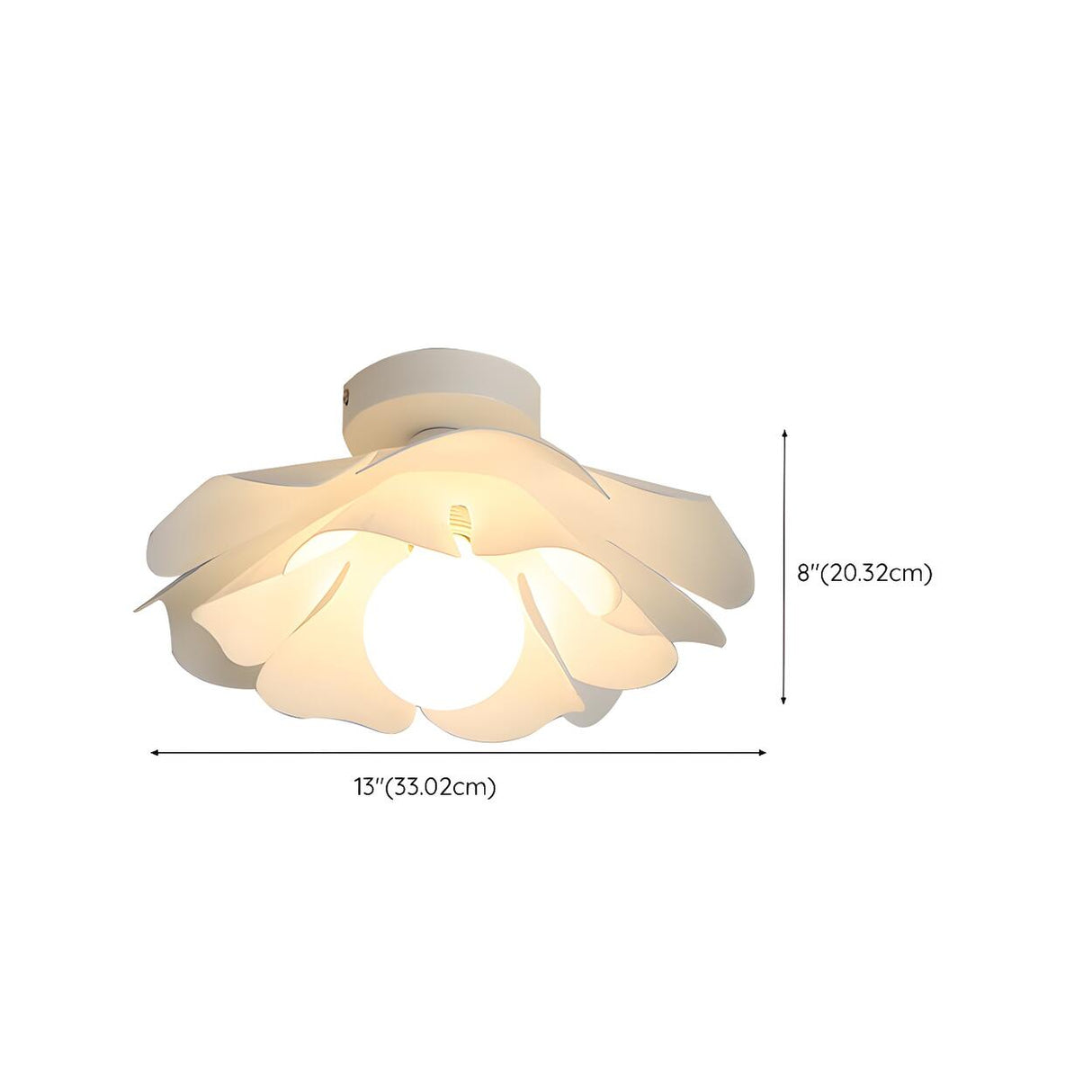 Modern White Tier-Shaped Semi-Flush Mount Ceiling Light  