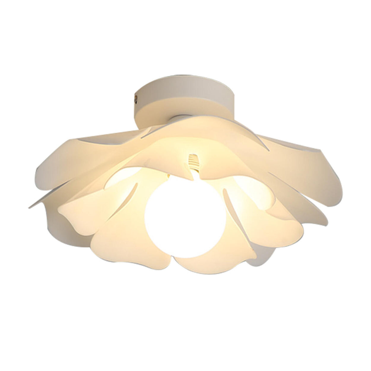 Modern White Tier-Shaped Semi-Flush Mount Ceiling Light  Image - 5