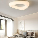 Modern White Triangle Resin Flush Mount Ceiling Light Image - 1