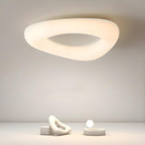 Modern White Triangle Resin Flush Mount Ceiling Light Image - 4