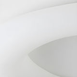 Modern White Triangle Resin Flush Mount Ceiling Light Image - 7