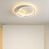 Modern White Triple Circle LED Flush Mount Ceiling Lamp Image - 1