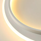 Modern White Triple Circle LED Flush Mount Ceiling Lamp Image - 8