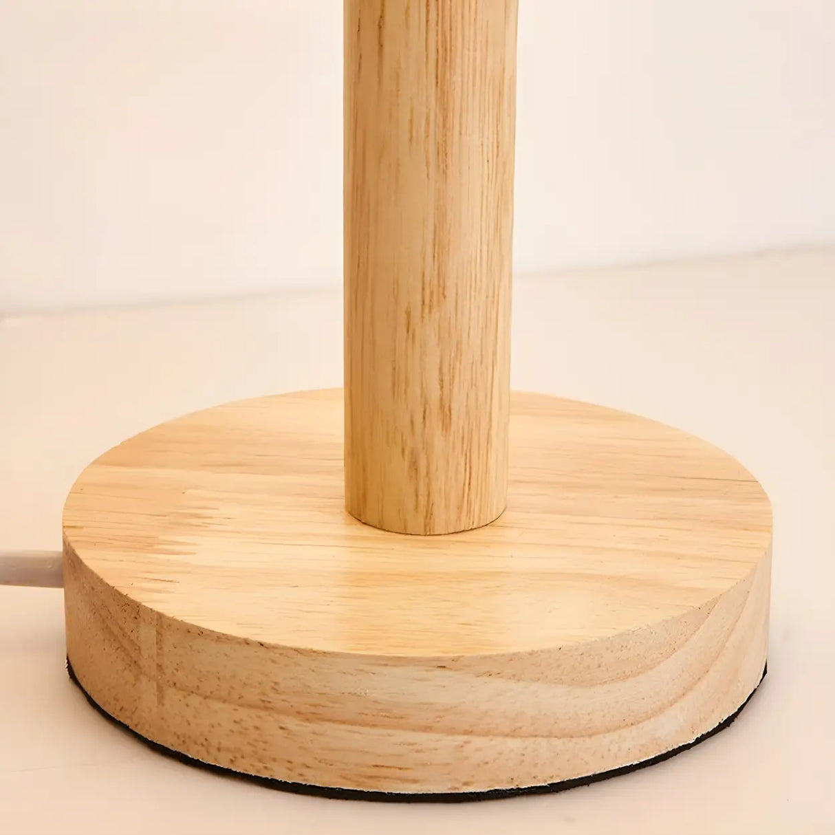 Modern White Umbrella-Shaped Wooden Bedside Table Lamp Image - 9