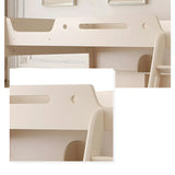 Modern White Wood Bunk Bed with Mattress and Drawers Image - 11