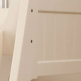 Modern White Wood Bunk Bed with Mattress and Drawers Image - 14