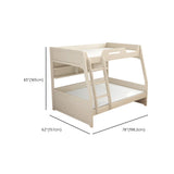 Modern White Wood Bunk Bed with Mattress and Drawers Image - 22