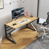 Modern White Wood Standard Width Sled Writing Desk Image - 11