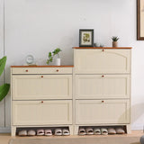 Modern White Wooden Wall-Mounted Shoe Cabinet Image - 6