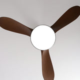 Modern Wood 3 Blade Standard Ceiling Fan with LED Light Image - 11