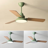 Modern Wood 3 Blades Standard Remote Ceiling Fan Light Image - 16