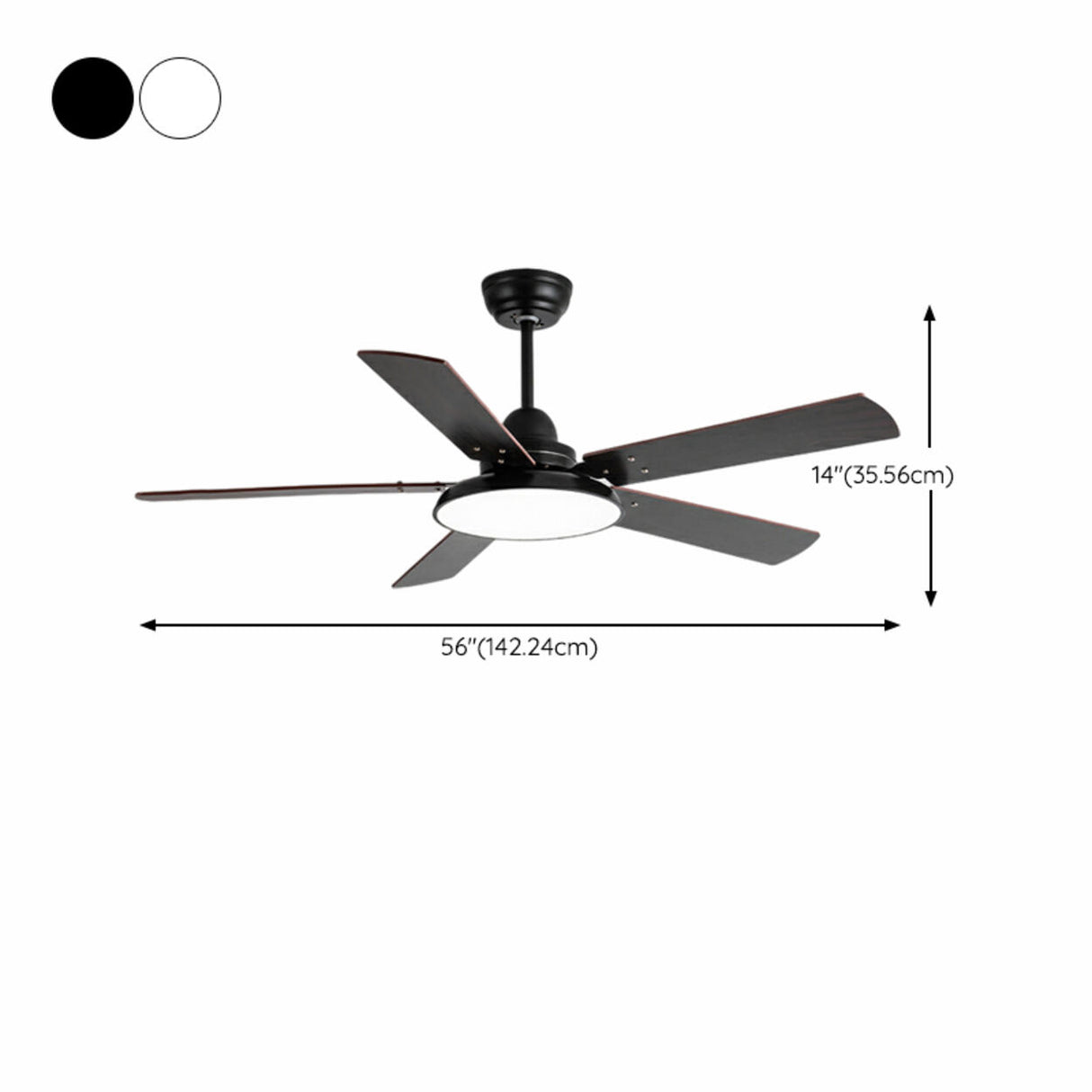 Modern Wood 3 Blades Standard Remote Ceiling Fan Light Image - 22