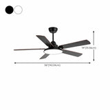 Modern Wood 3 Blades Standard Remote Ceiling Fan Light Image - 22