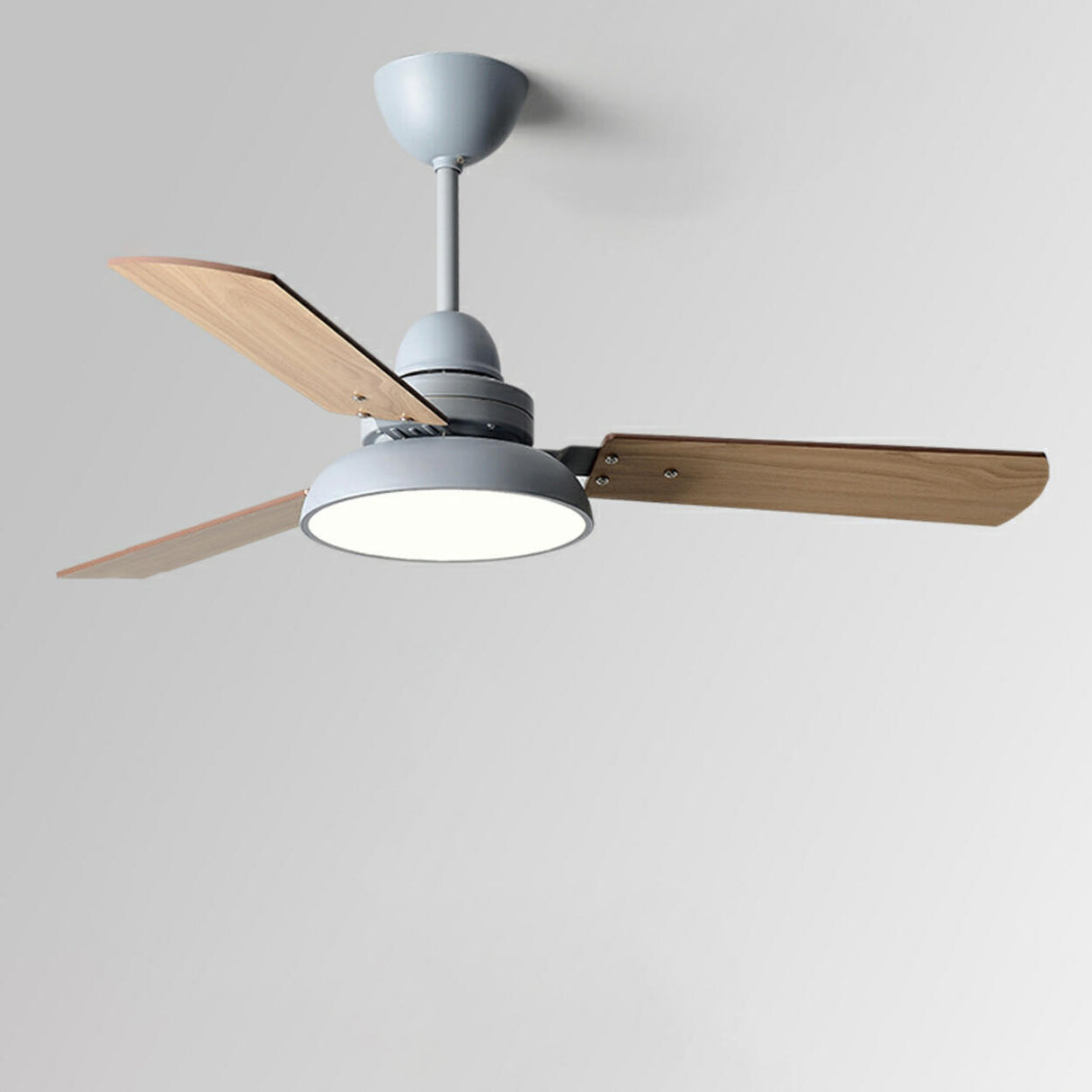 Modern Wood 3 Blades Standard Remote Ceiling Fan Light Image - 8