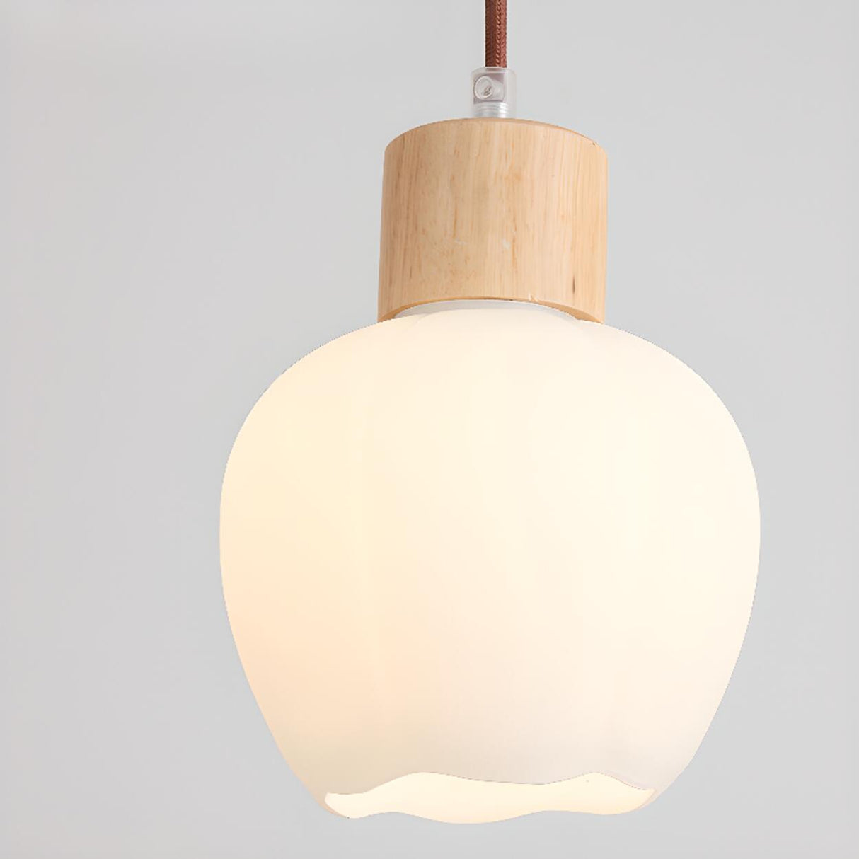 Modern Wood 3-Light Glass Globe Island Pendant Light Image - 8