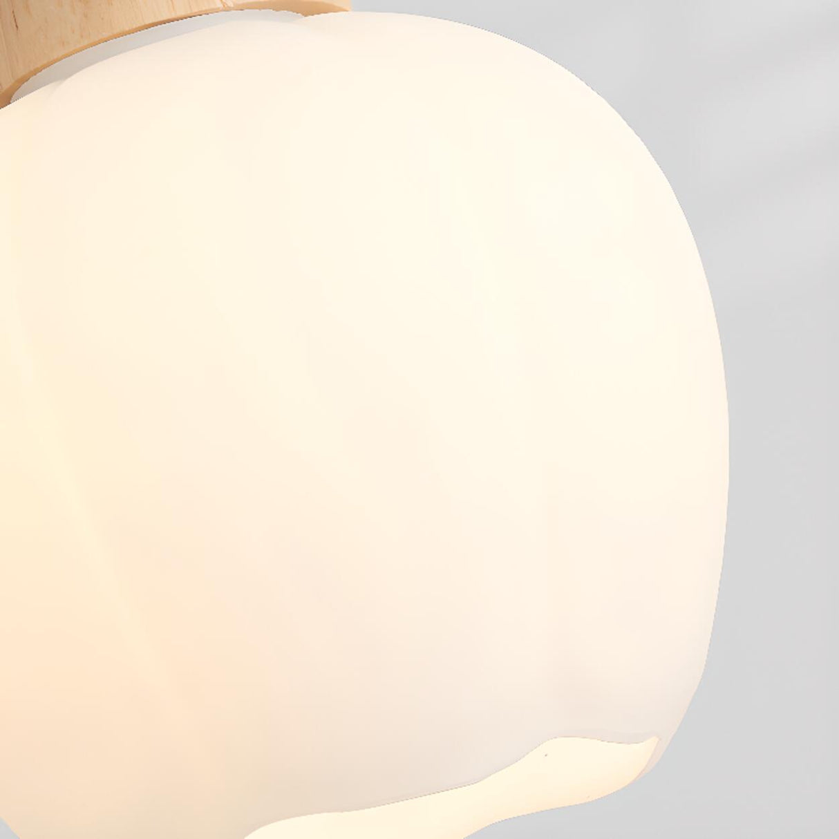 Modern Wood 3-Light Glass Globe Island Pendant Light Image - 9