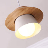 Modern Wood Accent Geometric Dining Room Pendant Lights Image - 12