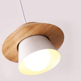 Modern Wood Accent Geometric Dining Room Pendant Lights Image - 13