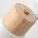 Modern Wood and Frosted Glass Vanity Wall Light Image - 11