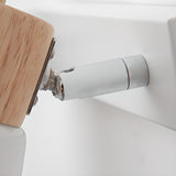 Modern Wood and Frosted Glass Vanity Wall Light Image - 12