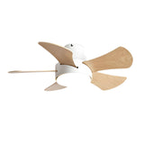 Modern Wood Blade Windmill Ceiling Fan with LED Light Image - 5