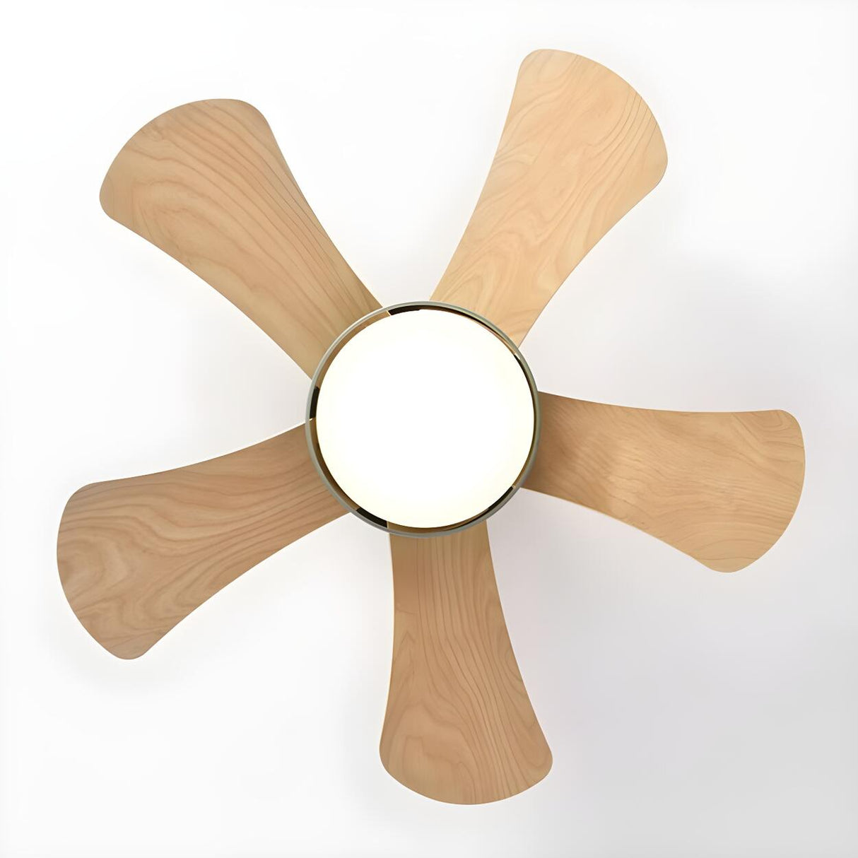 Modern Wood Blade Windmill Ceiling Fan with LED Light Image - 7